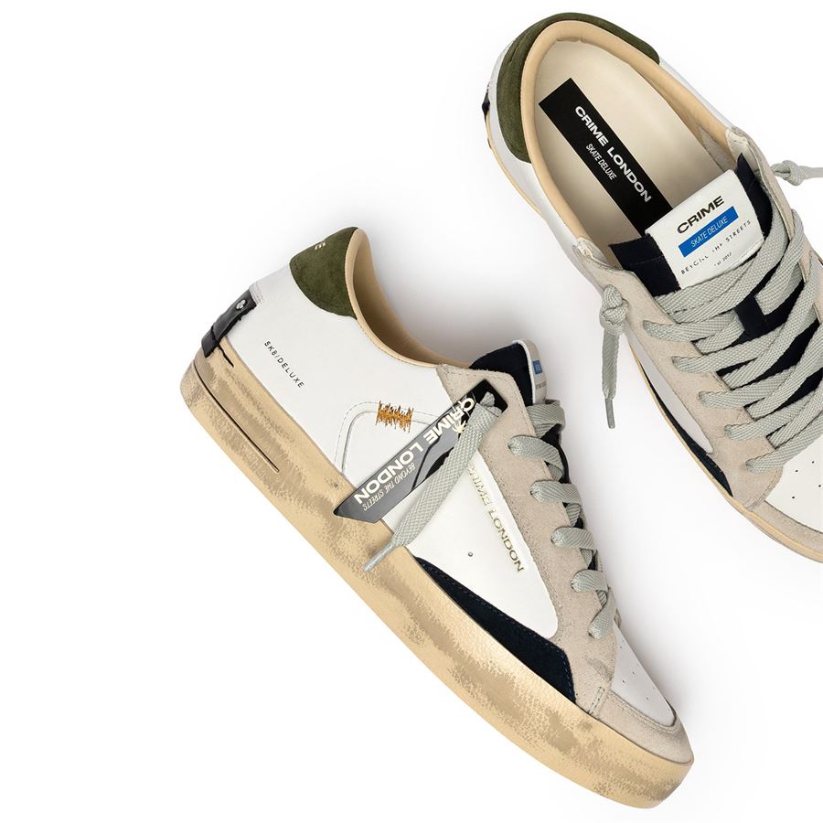 SK Deluxe downtown green sneakers da uomo Crime London | 19110PP810